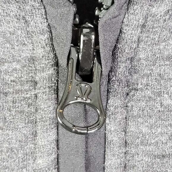 Lululemon Insculpt Zip Jacket Mock Neck Size 6 Heathered Black Gray Ponte Knit - Picture 4 of 11